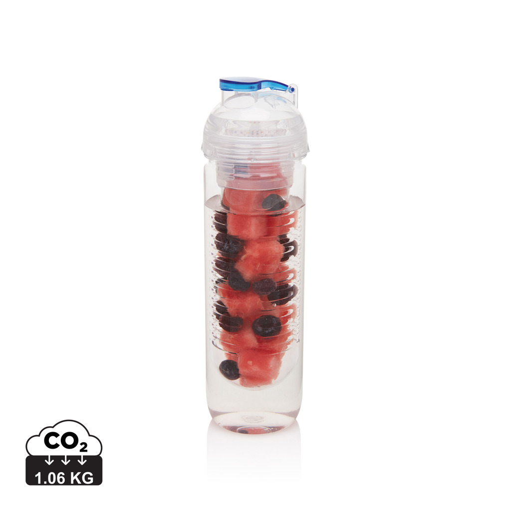 Tritan Wasserflasche 500ml mit Aromafach – blau