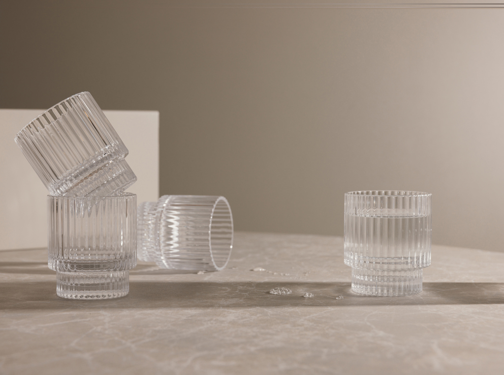 Pro Tumbler Glas-Set 4x250 ml stapelbar – transparent Pro Tumbler Glas-Set 4x250 ml stapelbar – transparent