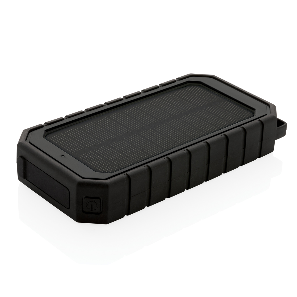 XD Collection Solar-Powerbank 10.000 mAh mit 10 W Wireless-Charging aus RCS-Recycling-ABS