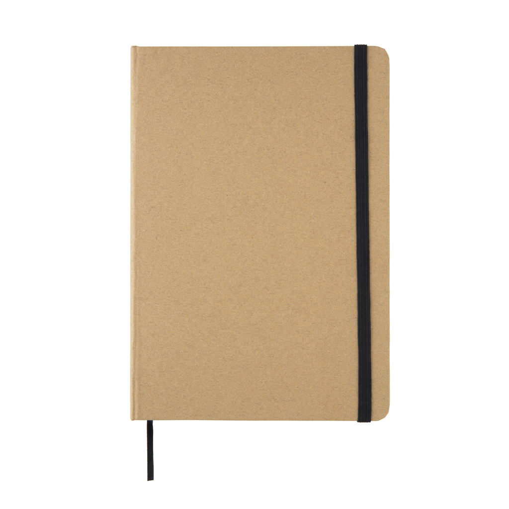 Kraft A5 Notizbuch mit Recyclingpapier, FSC Mix & BSCI, bedruckbar