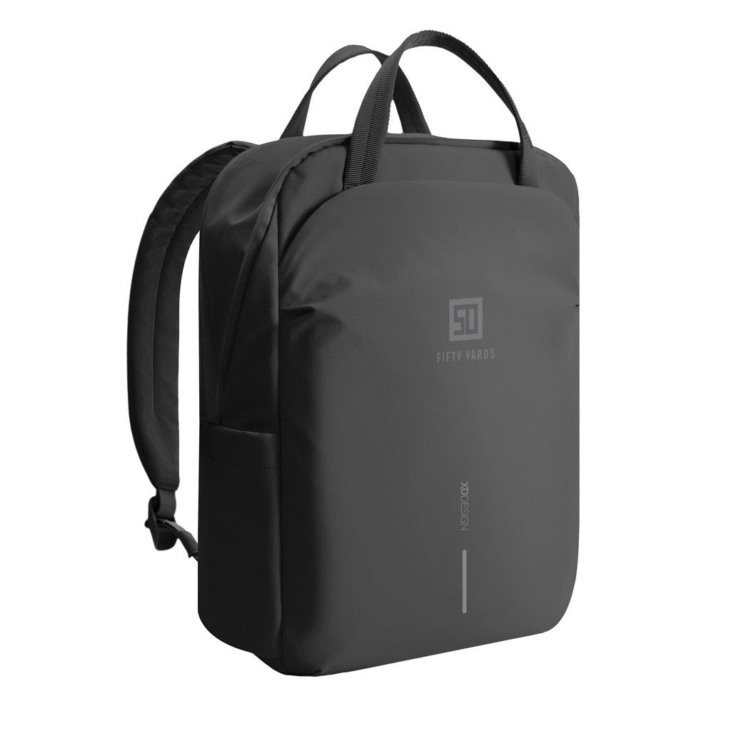 XD Design Soft Tote Rucksack mit Anti-Diebstahl-Duo-Zipper aus recyceltem Nylon