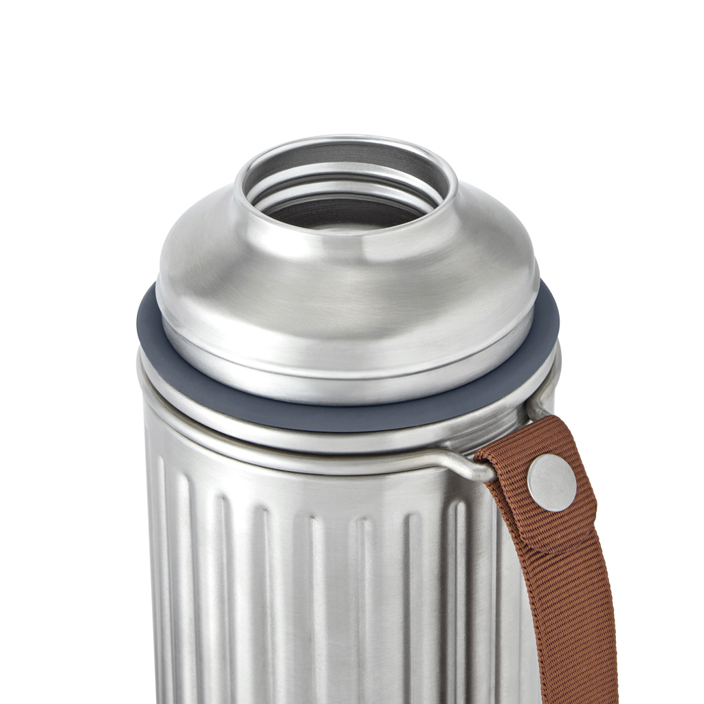 Black+Blum Explorer Flasche Duo 1L Edelstahl Vakuum mit 2 Bechern – mit Logo veredelbar