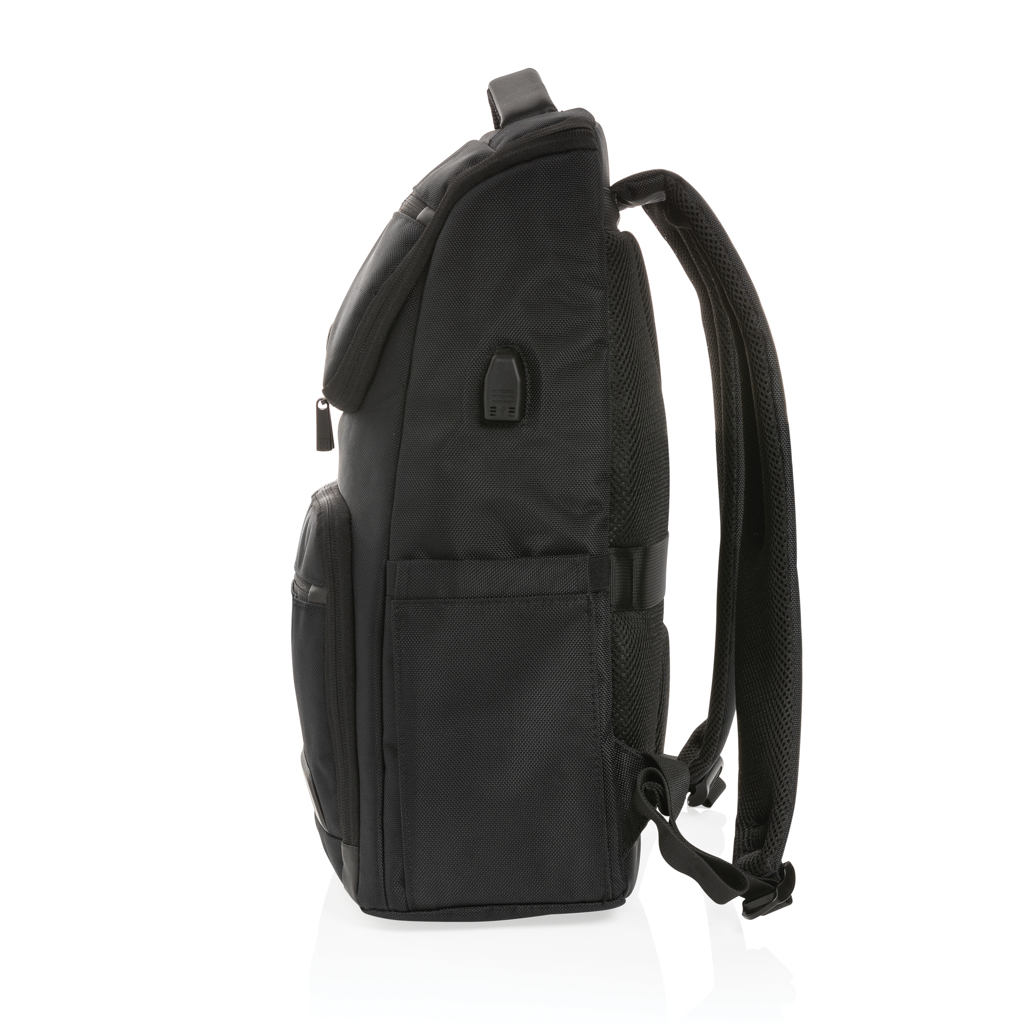 Swiss Peak Voyager 15.6" Laptop-Rucksack aus rPET, schwarz