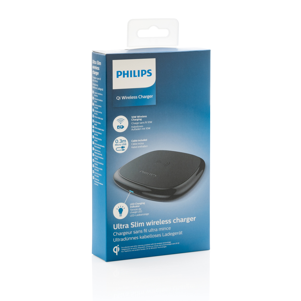 Philips 10W Qi Wireless-Charger mit Logo-Gravur