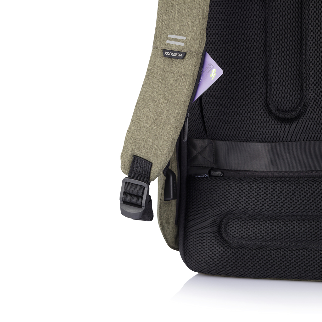XD Design Bobby Hero Regular Anti-Diebstahl-Rucksack aus rPET mit Logodruck