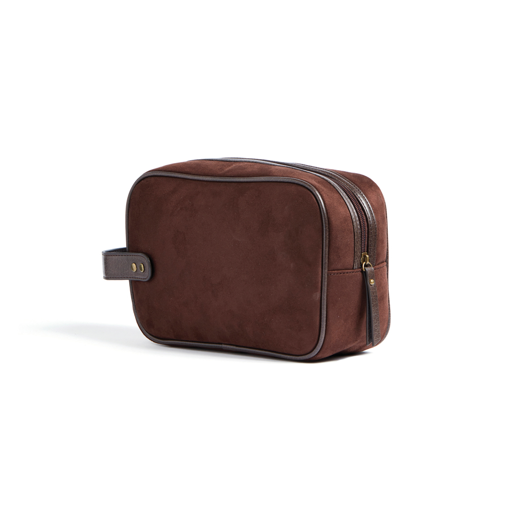 VINGA Hunton Kosmetiktasche aus Wildlederimitat mit Logodruck VINGA Hunton Kosmetiktasche aus Wildlederimitat mit Logodruck