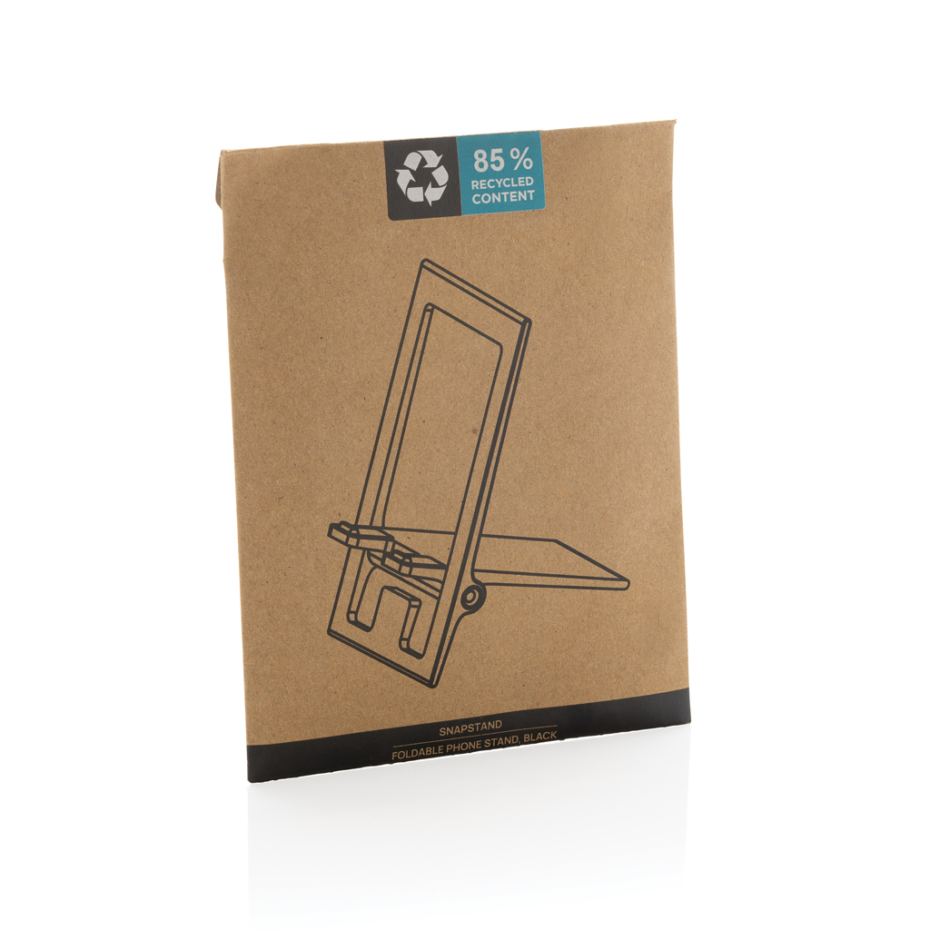 SnapStand Faltbarer Telefonständer aus 85 % recyceltem ABS – bedruckbar SnapStand Faltbarer Telefonständer aus 85 % recyceltem ABS – bedruckbar