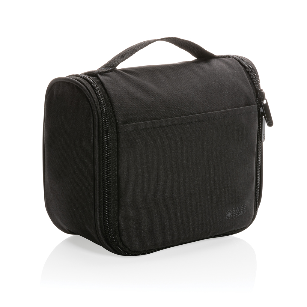 Swiss Peak Lohan AWARE Kosmetiktasche recycelt, schwarz, bedruckbar Swiss Peak Lohan AWARE Kosmetiktasche recycelt, schwarz, bedruckbar