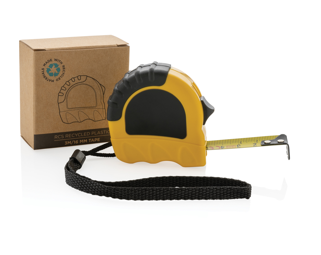 XD Collection Maßband 3 m aus recyceltem ABS, RCS-zertifiziert, mit Logo bedruckbar XD Collection Maßband 3 m aus recyceltem ABS, RCS-zertifiziert, mit Logo bedruckbar