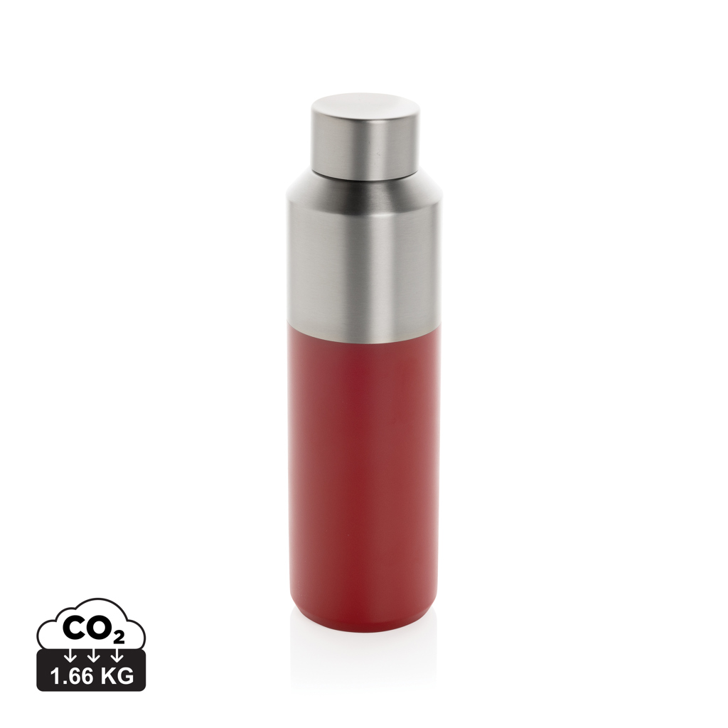 RCS-zertifiziert 95% recycelt: Edelstahlflasche 600ml rot