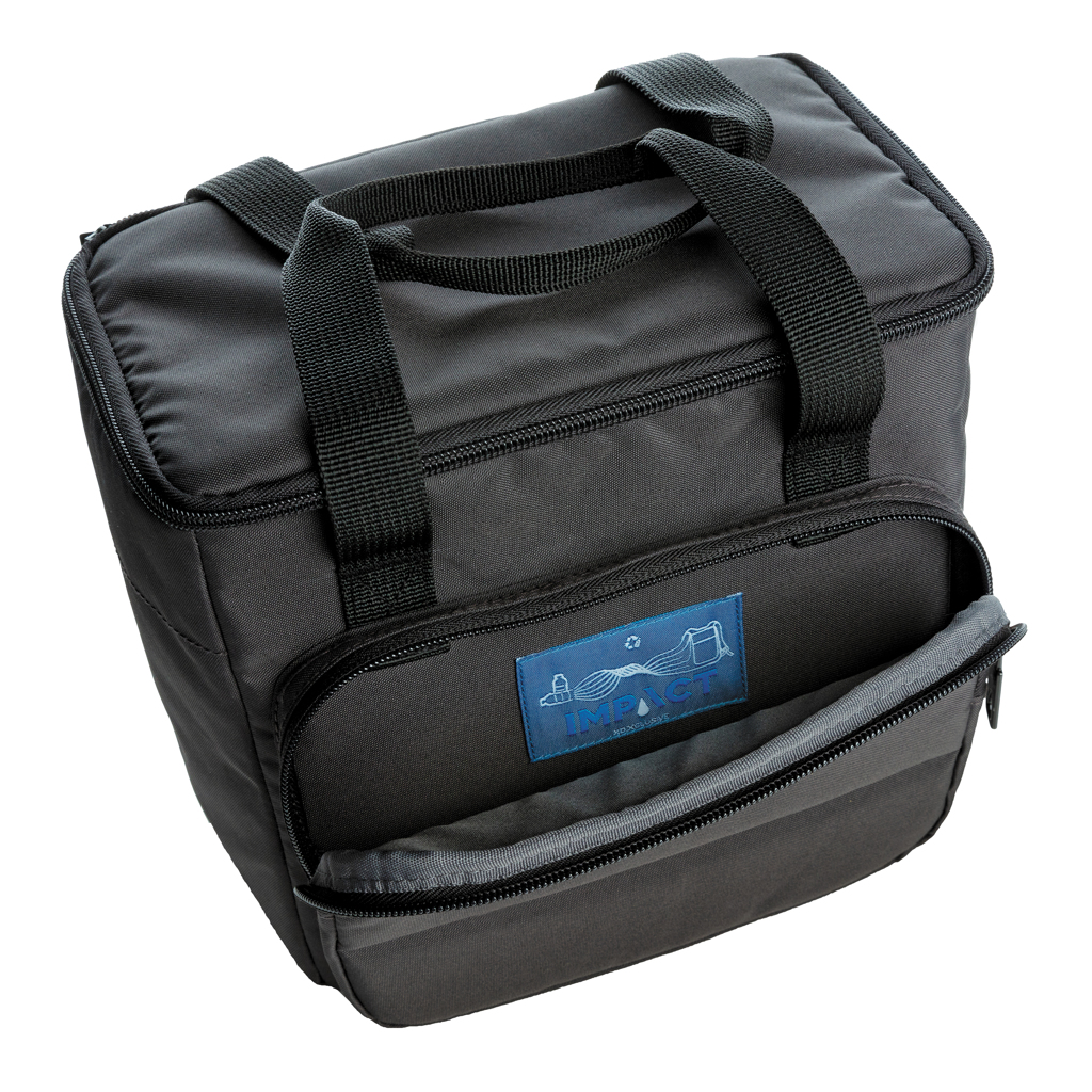 Impact AWARE RPET Kühltasche schwarz – mit Logo bedruckbar Impact AWARE RPET Kühltasche schwarz – mit Logo bedruckbar
