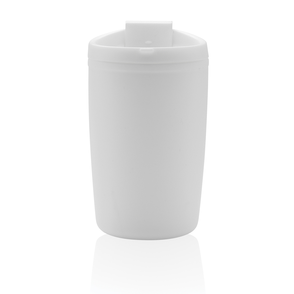 XD Collection GRS Recycling-PP-Becher mit Flip-Deckel, 300 ml