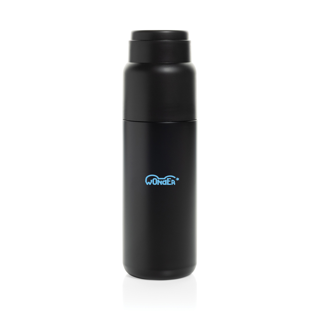 XD Collection Thermocup Thermosflasche 500 ml mit Becher – mit Logo bedruckbar