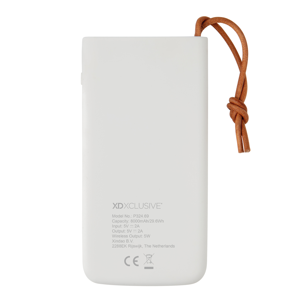 Pro Powerbank 8000 mAh Qi Wireless 5W – weiß Pro Powerbank 8000 mAh Qi Wireless 5W – weiß