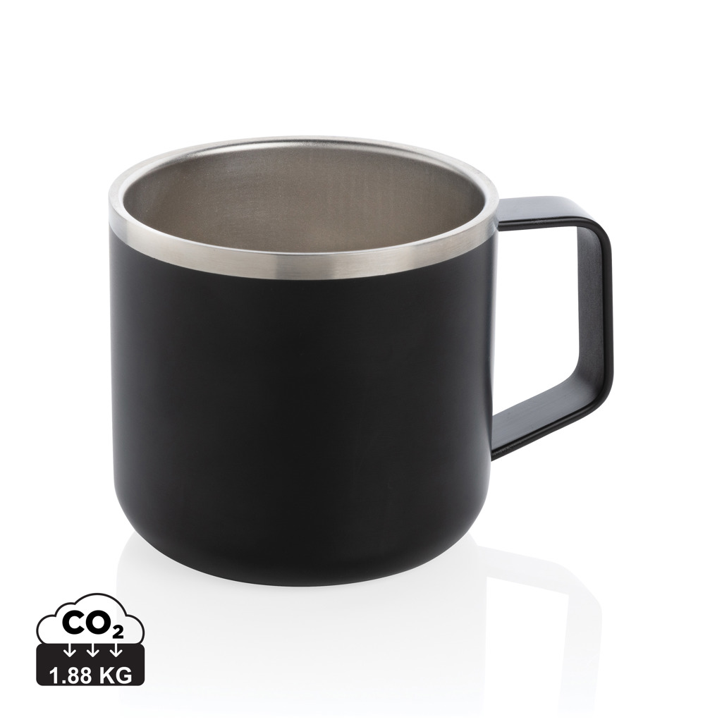 XD Collection Camping-Tasse Edelstahl 350 ml doppelwandig isoliert mit Logo XD Collection Camping-Tasse Edelstahl 350 ml doppelwandig isoliert mit Logo
