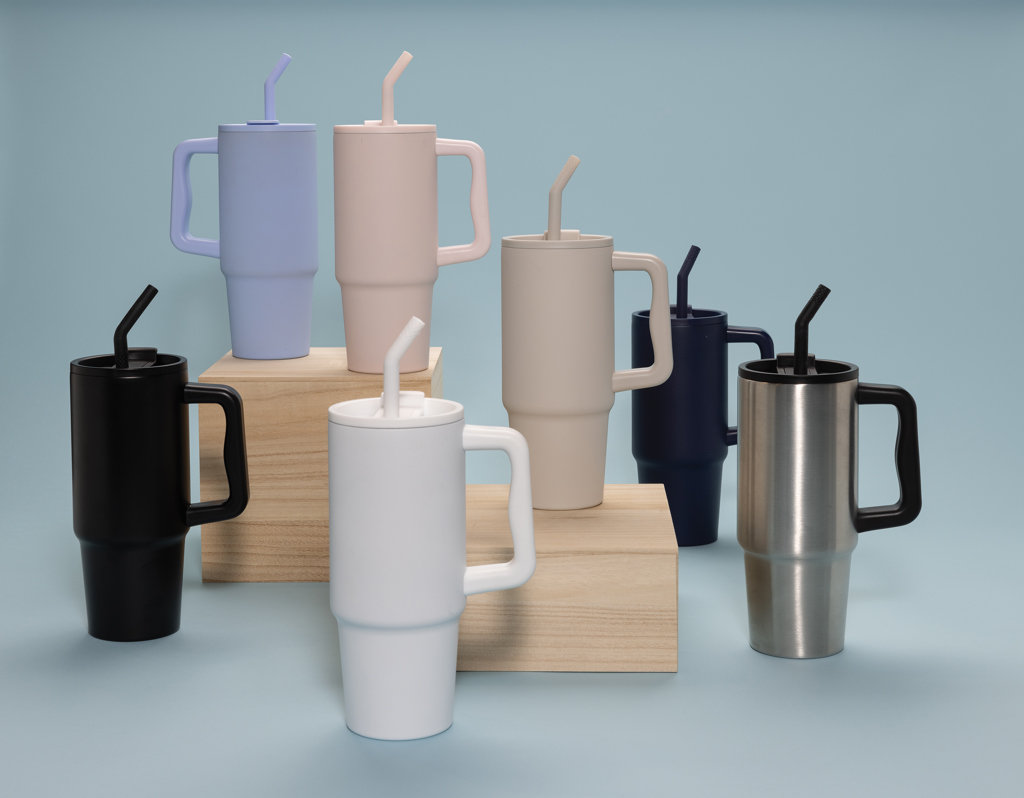 XD Collection Embrace Deluxe Thermobecher 900 ml aus RCS-recyceltem Edelstahl, gravur- und druckfähig XD Collection Embrace Deluxe Thermobecher 900 ml aus RCS-recyceltem Edelstahl, gravur- und druckfähig