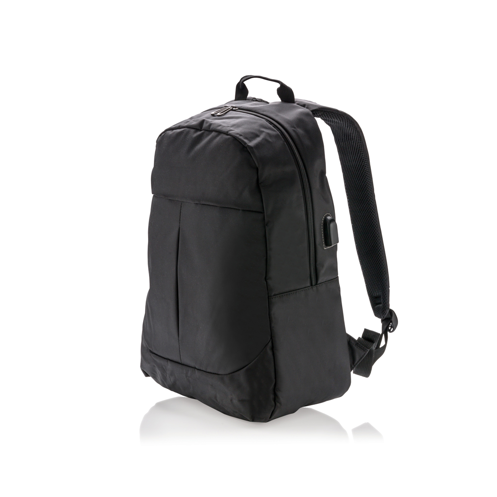 XD Collection Power USB Laptop-Rucksack 15 Zoll, schwarz