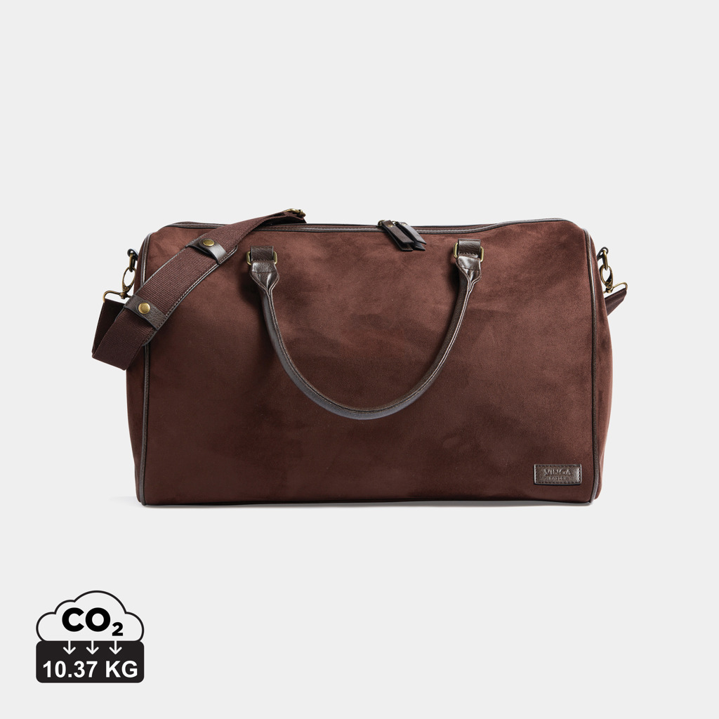 VINGA Hunton Weekendbag in Wildlederoptik mit Messingdetails — bedruckbar VINGA Hunton Weekendbag in Wildlederoptik mit Messingdetails — bedruckbar