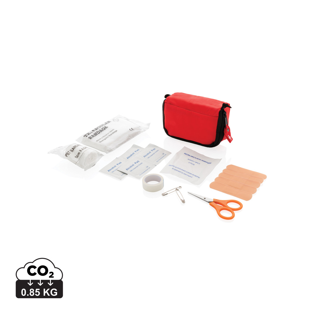 Erste-Hilfe-Set in Polyestertasche XD Collection P265 mit Logo-Druck