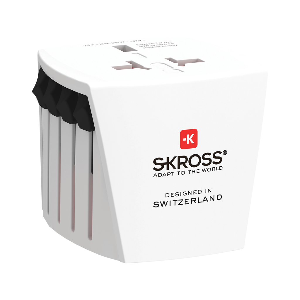 SKROSS Business Reiseadapter Micro – 200+ Destinationen weiß