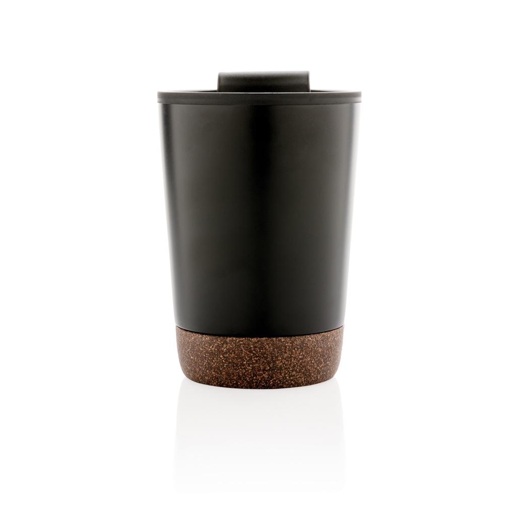 XD Collection RCS Edelstahl-Kaffeebecher mit Kork, 300 ml, mit Logo bedruckbar