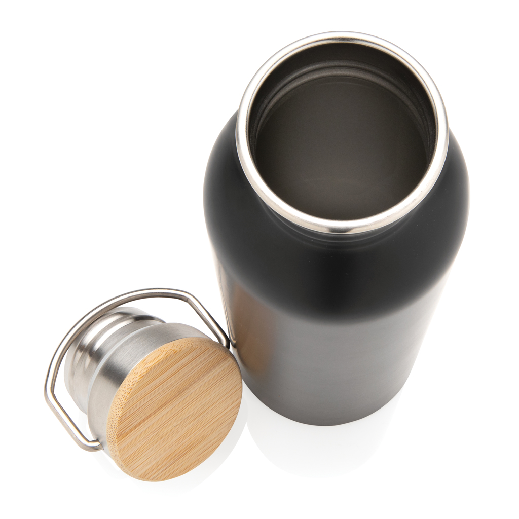 XD Collection Edelstahlflasche mit Bambusdeckel, 710 ml — bedruckbar