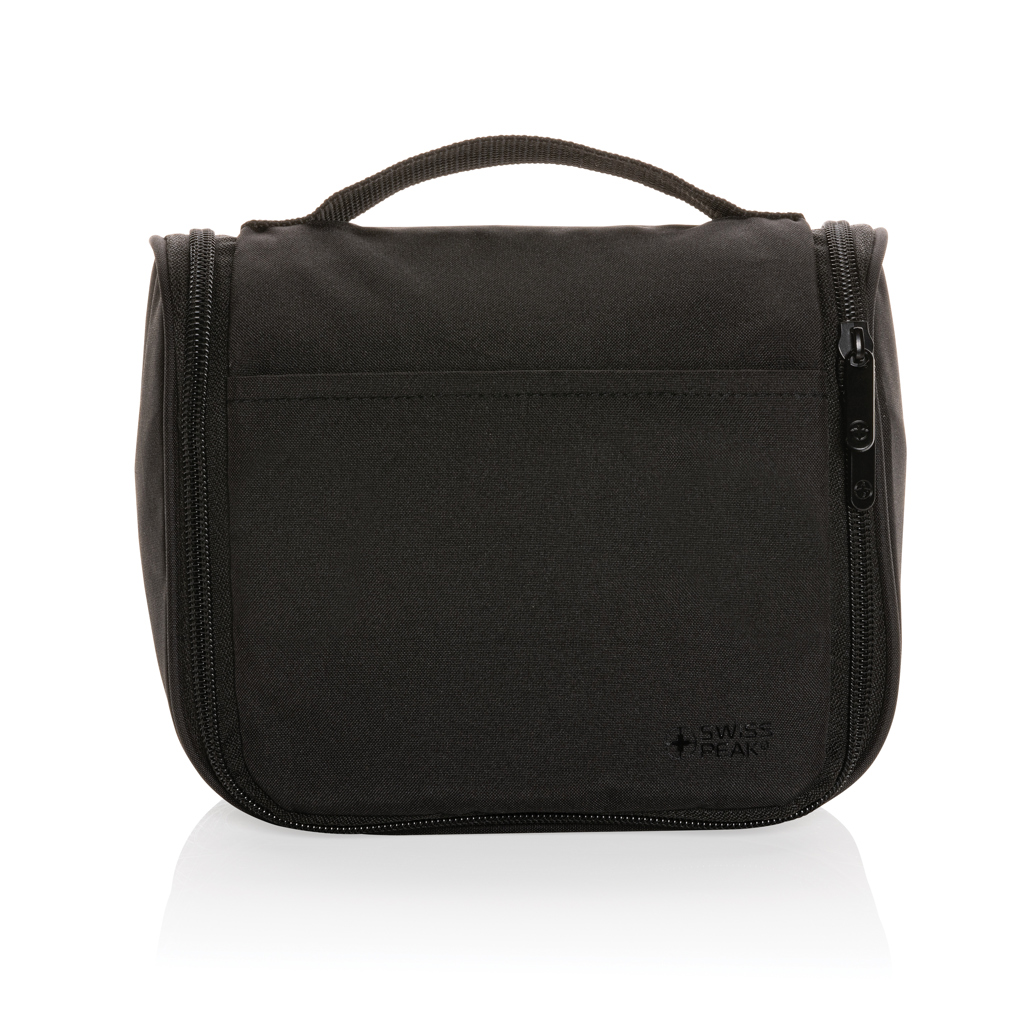 Swiss Peak Lohan AWARE Kosmetiktasche recycelt, schwarz, bedruckbar Swiss Peak Lohan AWARE Kosmetiktasche recycelt, schwarz, bedruckbar