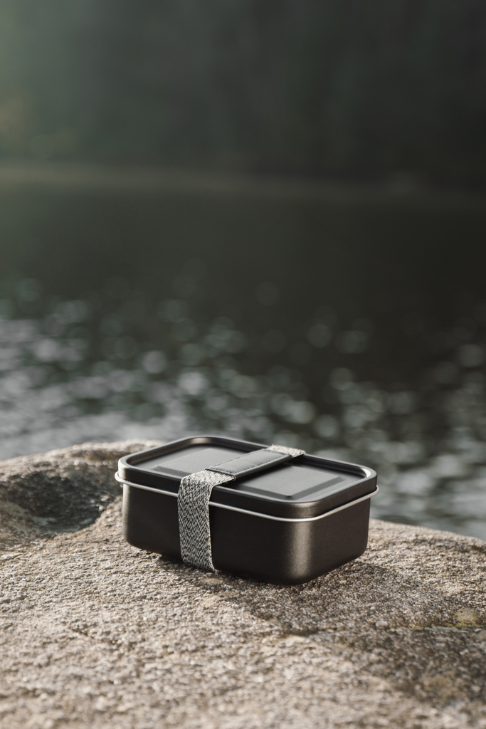 VINGA Parks Lunchbox aus RCS-Edelstahl 750 ml, schwarz, mit Logo veredelbar VINGA Parks Lunchbox aus RCS-Edelstahl 750 ml, schwarz, mit Logo veredelbar