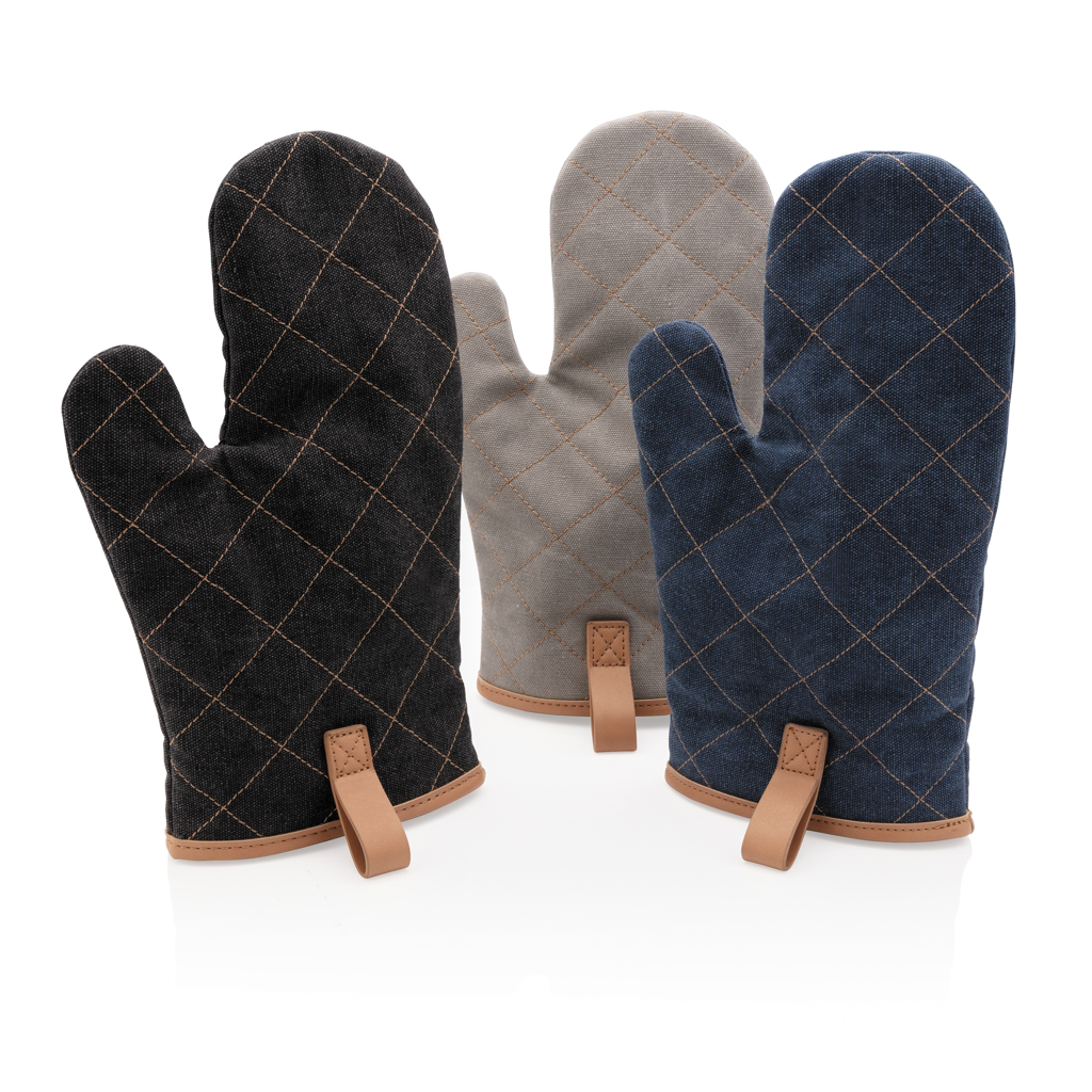 Gastro Canvas Ofenhandschuh 16oz – Hitzeschutz, schwarz