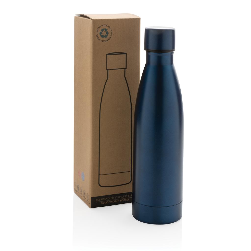 XD Collection RCS recycelte Edelstahl-Vakuumflasche 500 ml (mit Logo) XD Collection RCS recycelte Edelstahl-Vakuumflasche 500 ml (mit Logo)