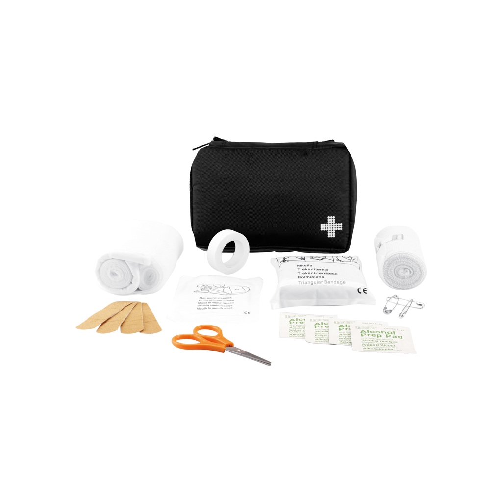 XD Collection Flaches Erste-Hilfe-Set 24-teilig im Nylon-Etui, bedruckbar mit Logo XD Collection Flaches Erste-Hilfe-Set 24-teilig im Nylon-Etui, bedruckbar mit Logo