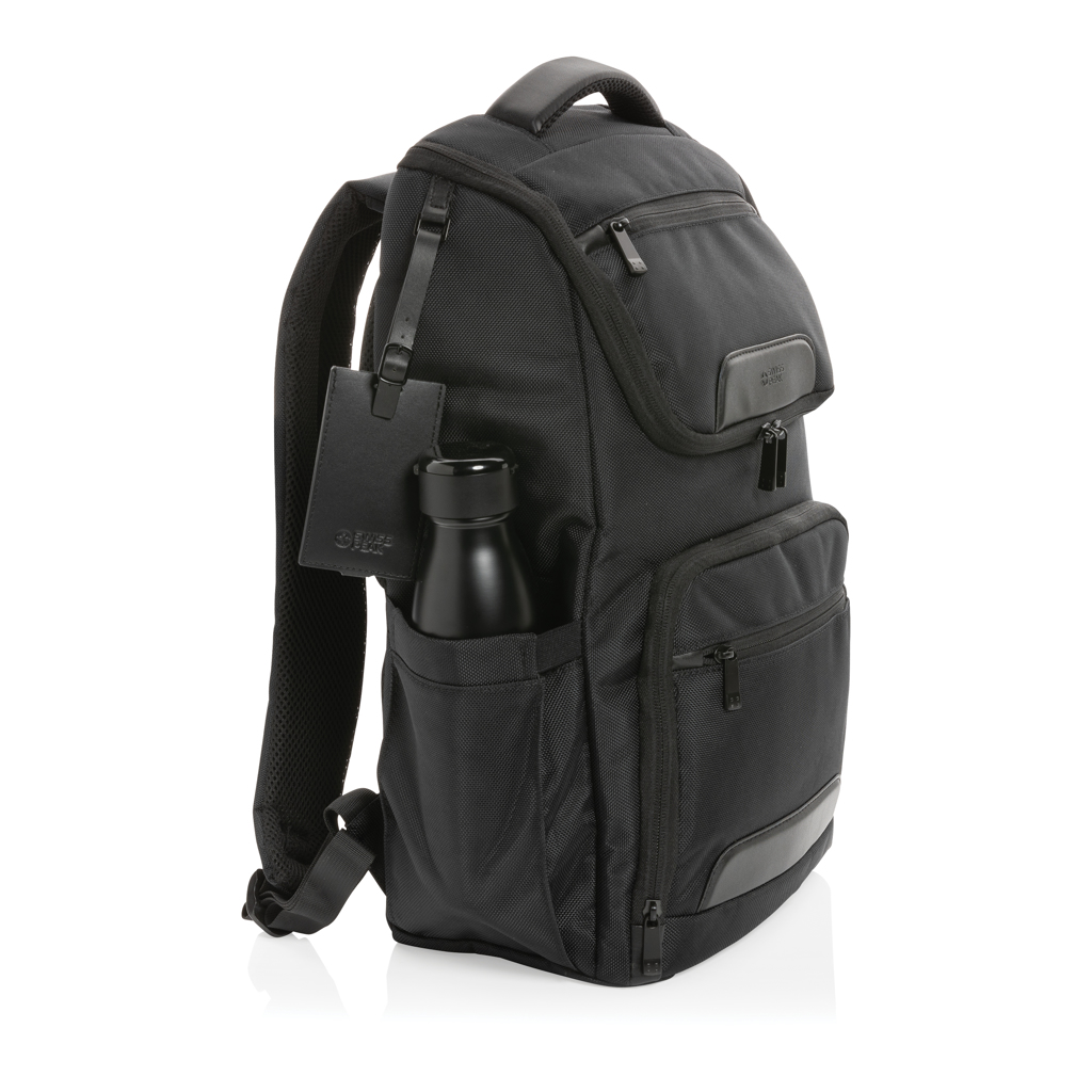 Swiss Peak Voyager 15.6" Laptop-Rucksack aus rPET, schwarz Swiss Peak Voyager 15.6" Laptop-Rucksack aus rPET, schwarz