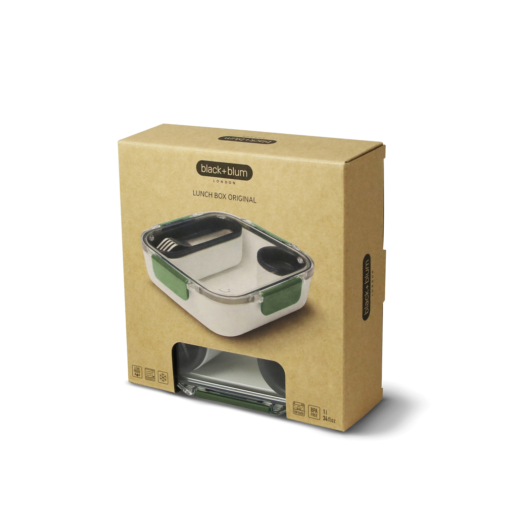 Black + Blum Lunch Box Original – Bento-Lunchbox mit Soßentopf, bedruckbar Black + Blum Lunch Box Original – Bento-Lunchbox mit Soßentopf, bedruckbar