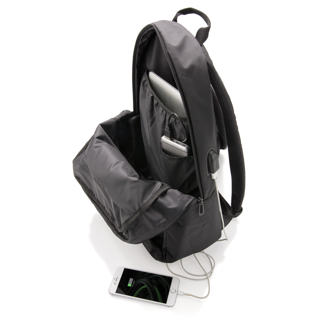 XD Collection Power USB Laptop-Rucksack 15 Zoll, schwarz