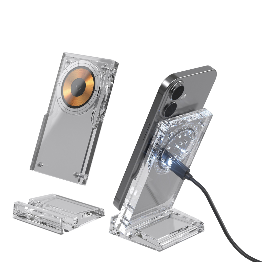XD Collection Magcharge 15W magnetischer Wireless-Charger-Stand aus Acryl, bedruckbar mit Logo
