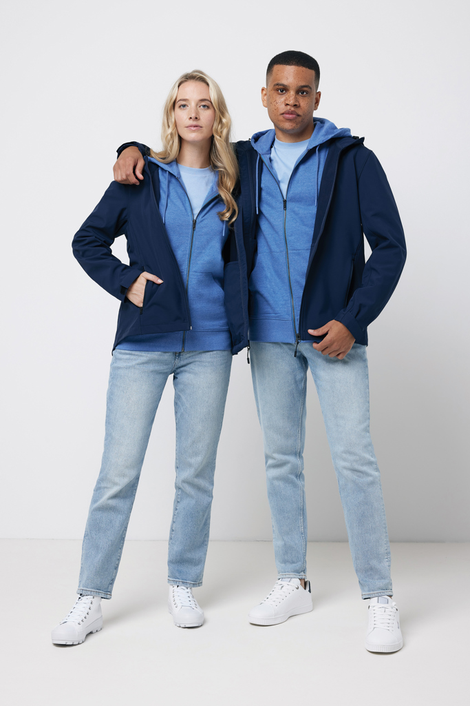 IQONIQ Makalu Herren-Softshelljacke aus 100% recyceltem Material mit Logo-Veredelung