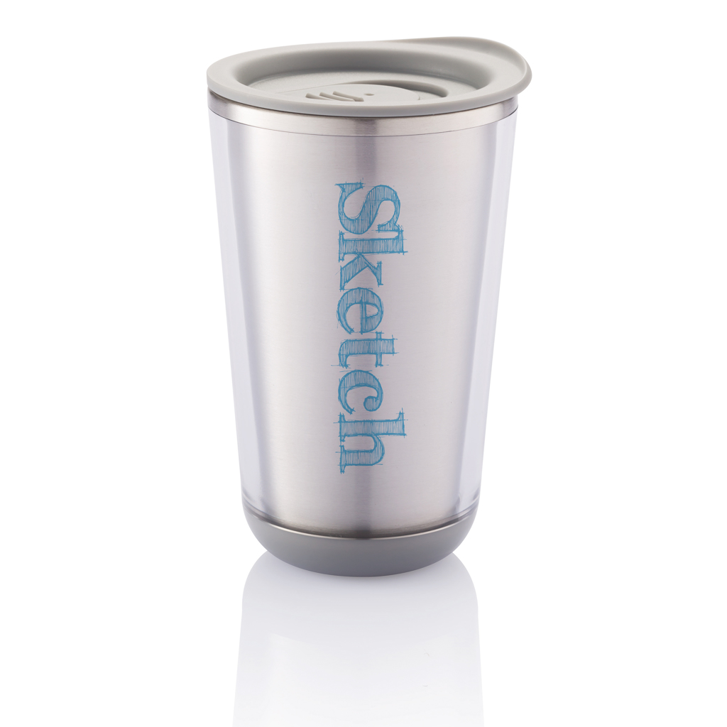 Edelstahl 304 Reisebecher, zerlegbar für Recycling – grau
