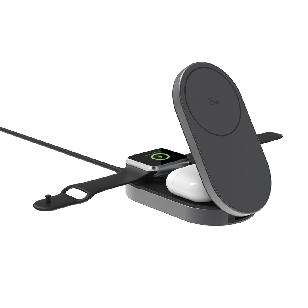 XD Xclusive Quantum Ultra-Fast 3-in-1 25W faltbarer Wireless Charger – bedruckbar