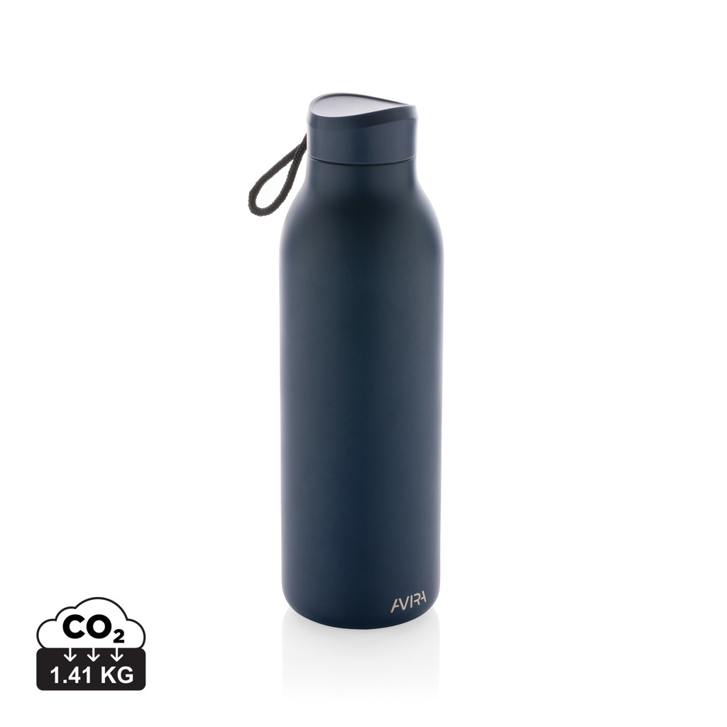 Avira Avior Vakuumflasche 500 ml aus recyceltem Edelstahl, bedruckbar mit Logo