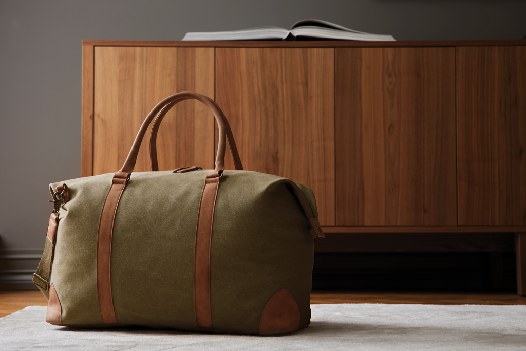 VINGA Bosler Weekender aus RCS-recyceltem Canvas mit Logo veredelbar