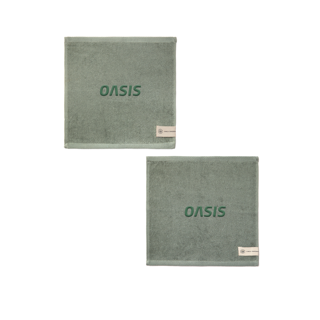 VINGA Birch Gästehandtuch 30 × 30 cm aus Baumwolle und Lyocell mit Logo-Bestickung