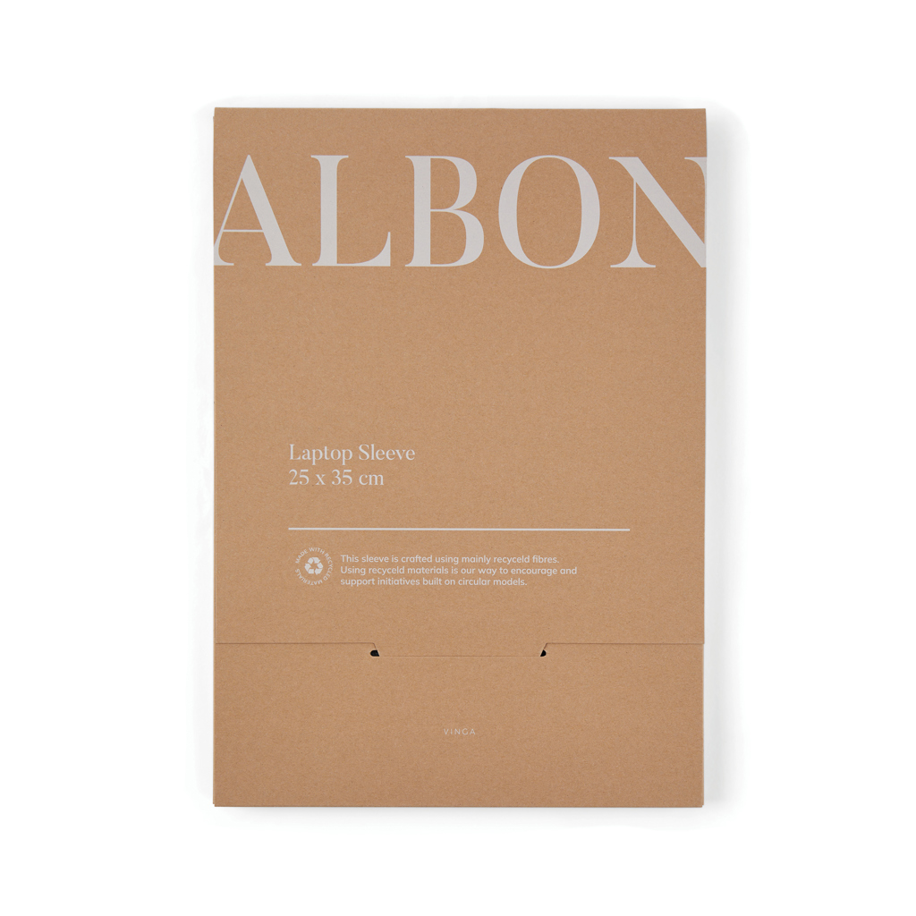 VINGA Albon Laptophülle 15 Zoll aus GRS-recyceltem Filz mit PU-Klappe VINGA Albon Laptophülle 15 Zoll aus GRS-recyceltem Filz mit PU-Klappe