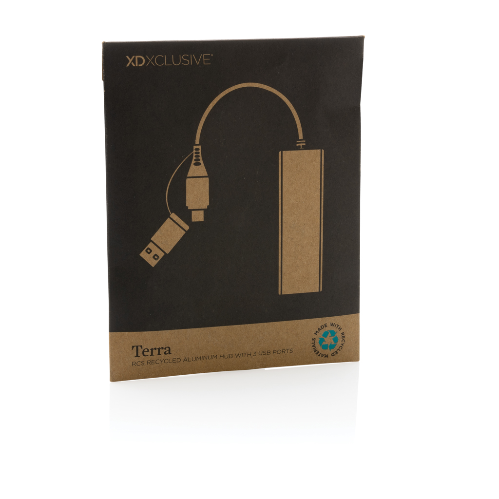 TerraHub Aluminium USB-Adapter 3-in-1 für Events und Kundenbindung TerraHub Aluminium USB-Adapter 3-in-1 für Events und Kundenbindung