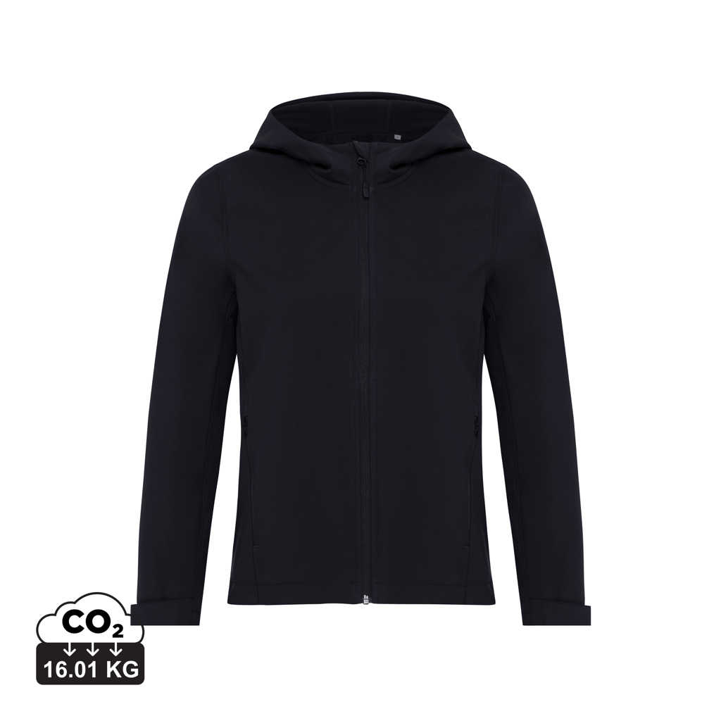 IQONIQ Makalu Damen-Softshelljacke aus recyceltem Polyester mit Logo-Veredelung