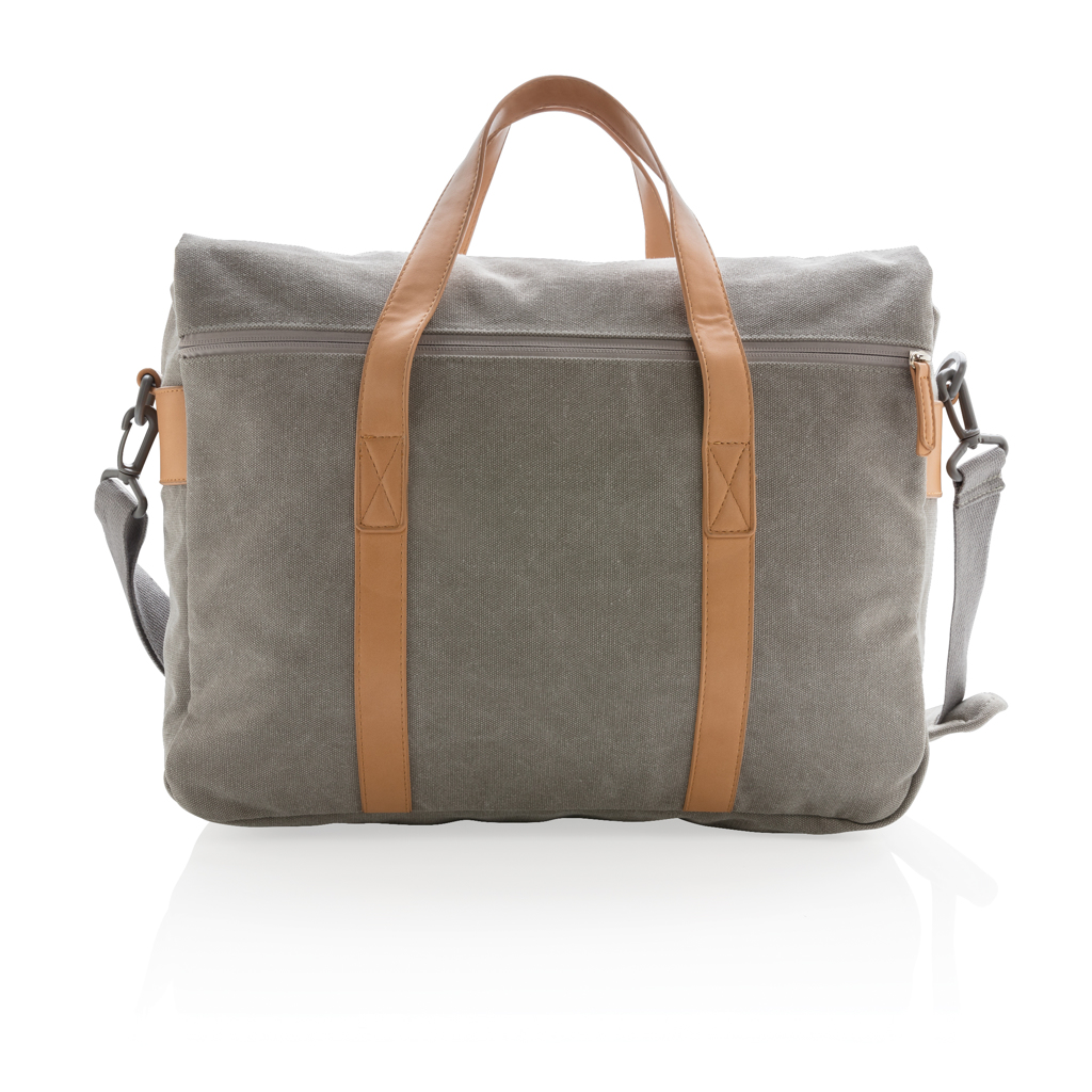 XD Collection Canvas-Laptoptasche bis 15,6 Zoll, PVC-frei, bedruckbar