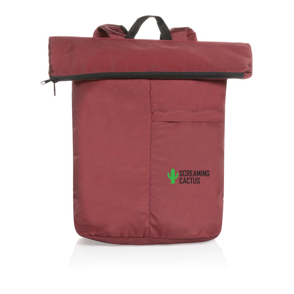 Dillon AWARE RPET faltbarer Lightweight-Rucksack mit Logo bedruckbar Dillon AWARE RPET faltbarer Lightweight-Rucksack mit Logo bedruckbar