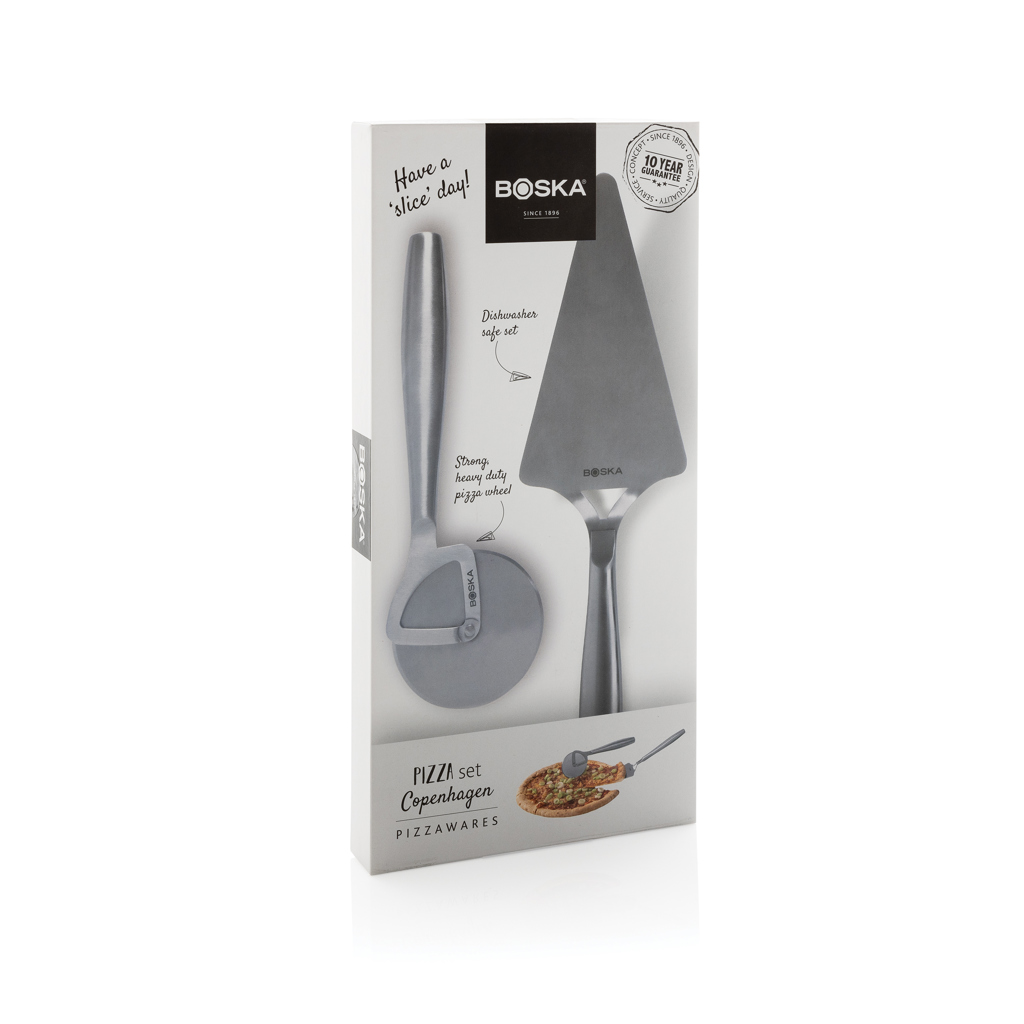 BOSKA Pizza-Set Copenhagen, Edelstahl mit Lasergravur