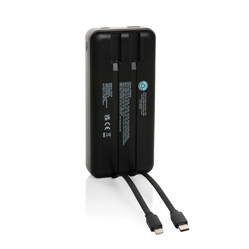 Gridley 65W Powerbank aus RCS rPlastik – Ideales Event-Werbegeschenk