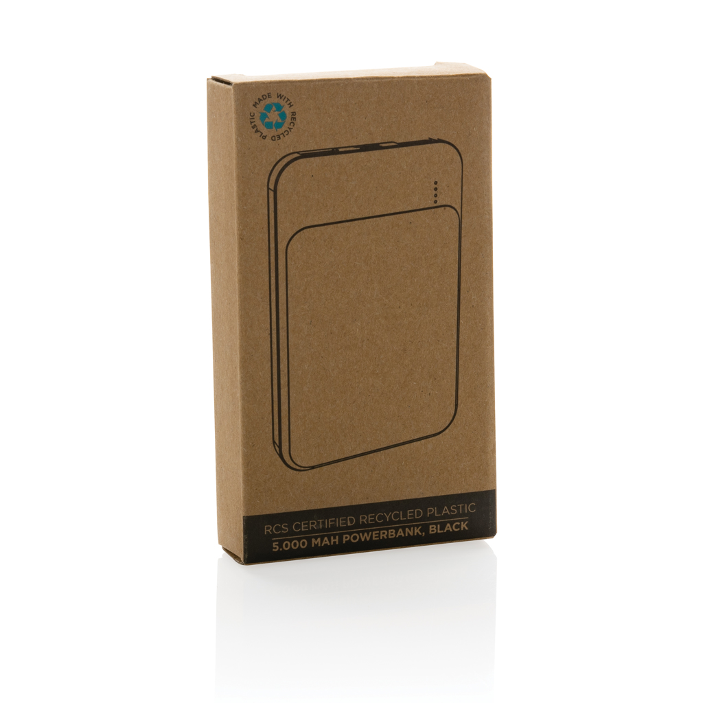 XD Collection Powerbank 5.000 mAh aus RCS-recyceltem ABS, bedruckbar XD Collection Powerbank 5.000 mAh aus RCS-recyceltem ABS, bedruckbar