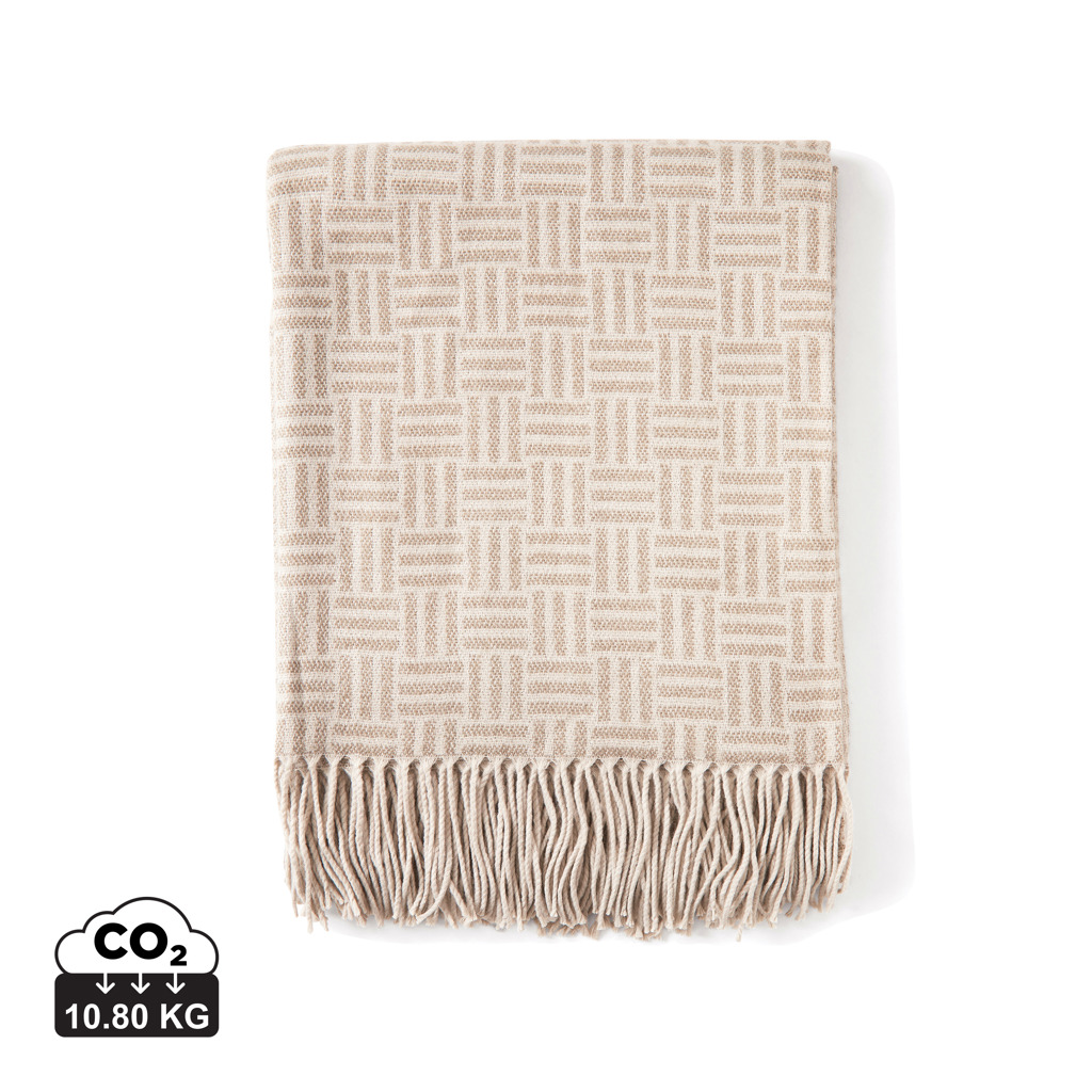 VINGA Lenox Jacquard-Decke 130 × 170 cm aus Acryl, bestickbar